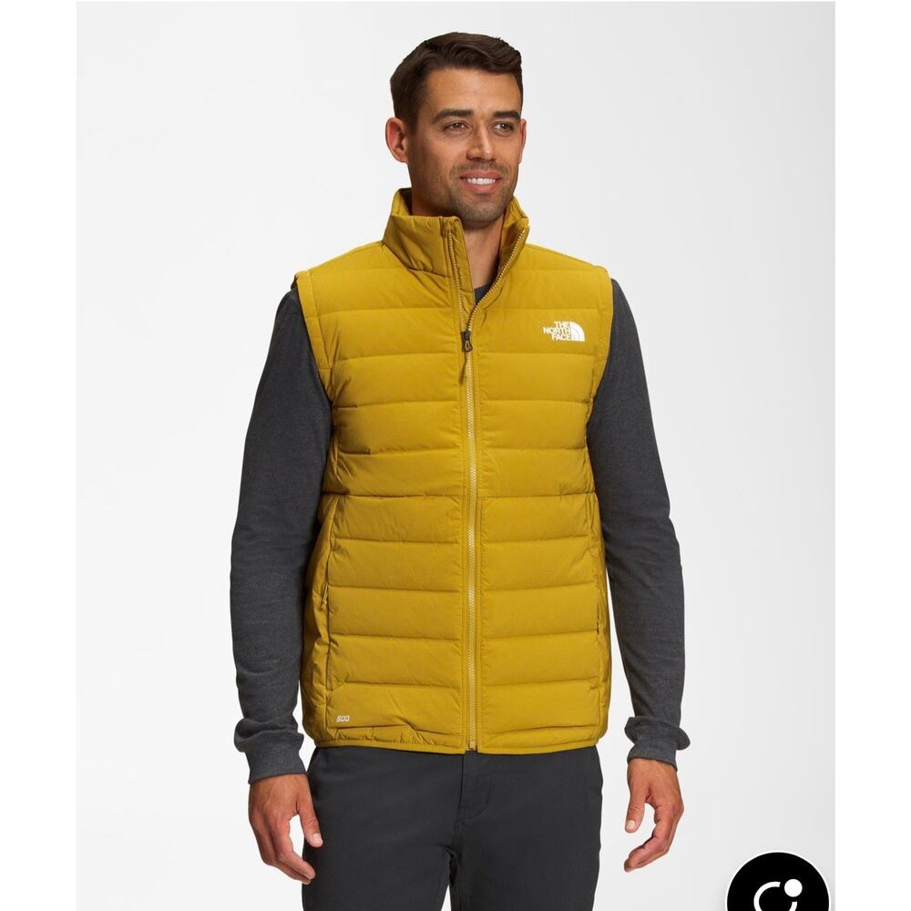 NWOT The North Face Belleview 600 Fill Down Vest TNF Mineral Gold Men's Size L